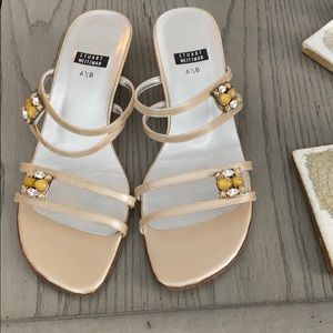 Sandals gold tone Stuart Weitzman